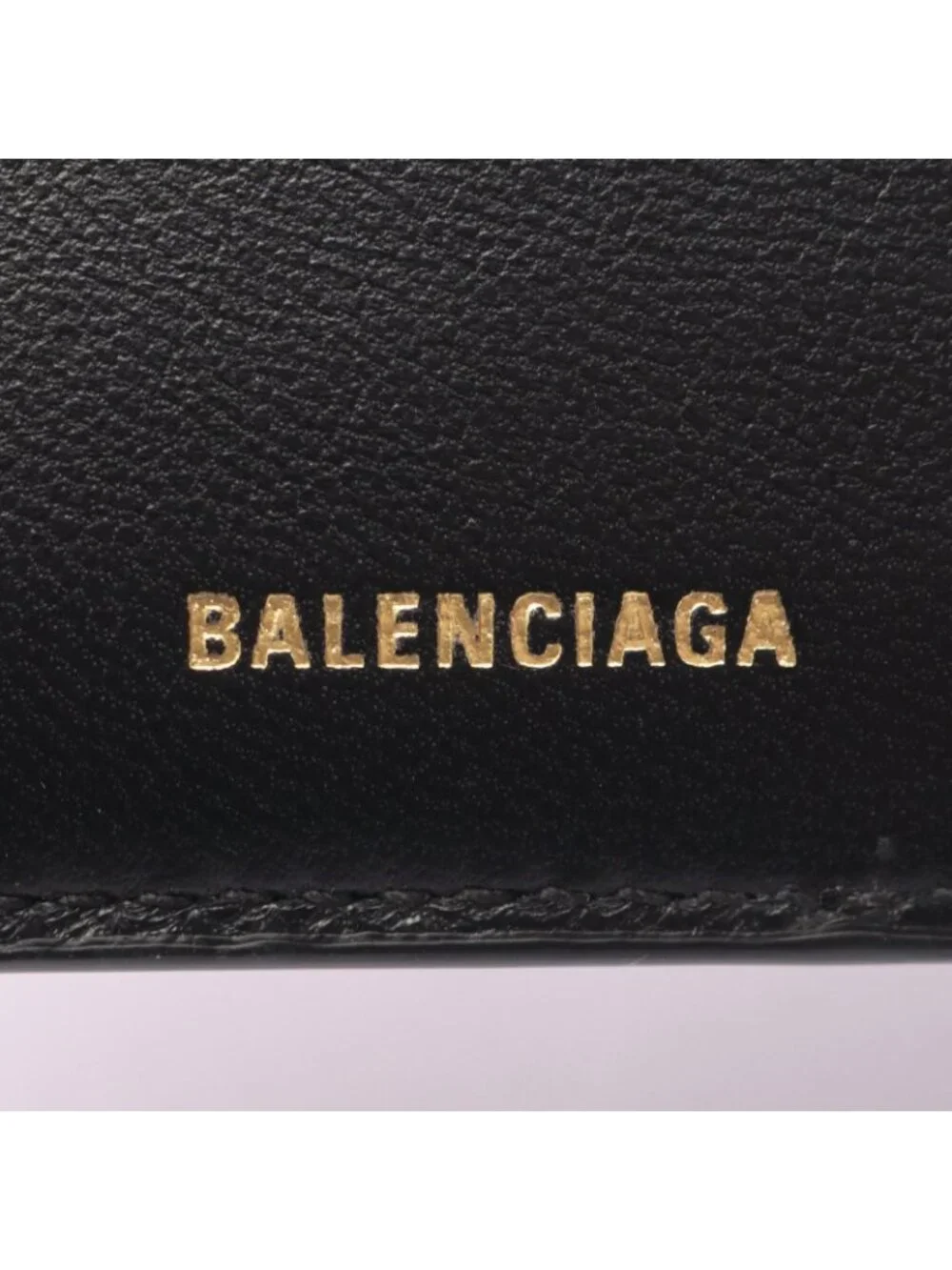 Balenciaga Bifold Wallet Monaco Square Fold Leather Billfold
